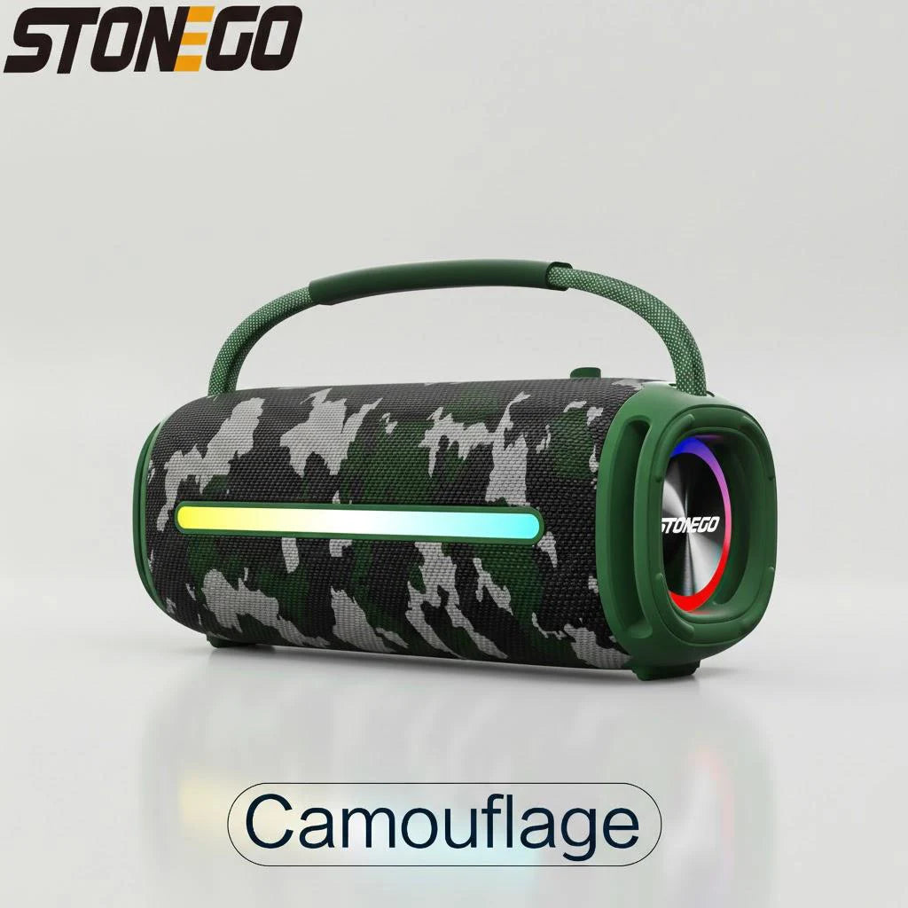 Portable Bluetooth 5.3 Speaker RGB Lantern Waterproof Outdoor IPX6 High Power Audio Subwoofer