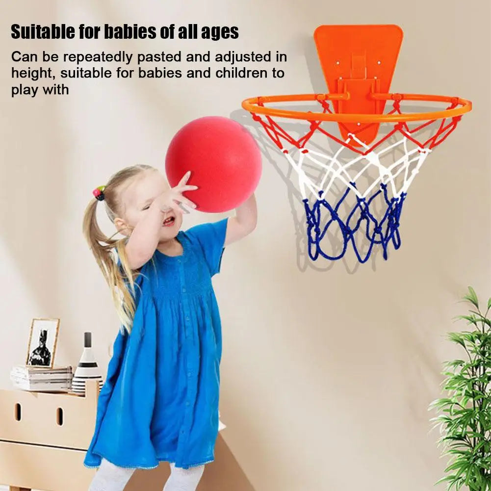 Professional Indoor Silent Basketball Rim Wall Hoop Set - Versatile Home Wall-Mounted Basketball Frame Daily Skill Training