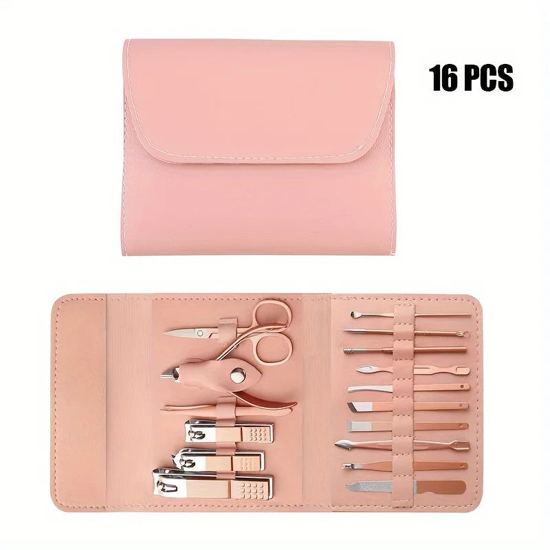 Nail Clippers Manicure Tool Set, With Portable Travel Case, Cuticle Nippers And Cutter Kit, Professional Nail Clippers Pedicure