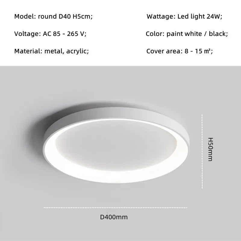 Modern Round Smart Led Ceiling Lamp Lighting Living Room Bedroom Dimmable Simple Ceiling Lights Home Decor Lighting Lamp Fixture