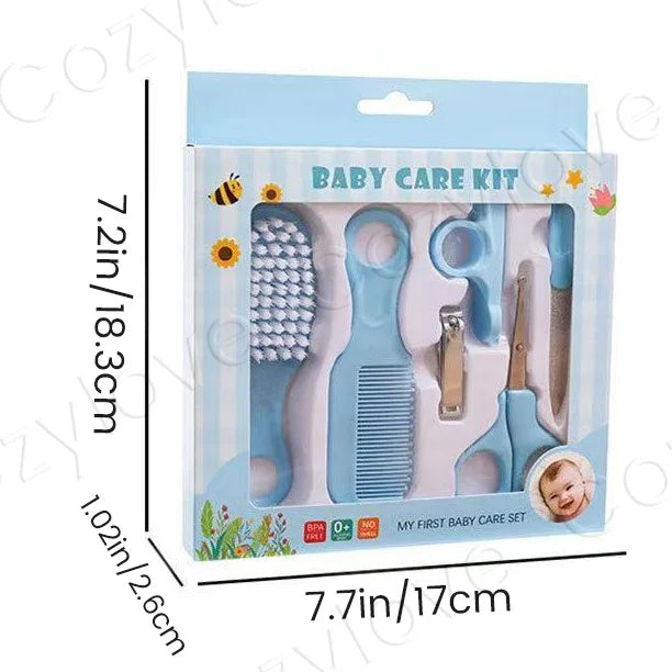 Baby Nail Care & Grooming Set with Clipper, Scissors, Brush, Comb for Newborns,Nail Trimmer Kit Healthcare Tools