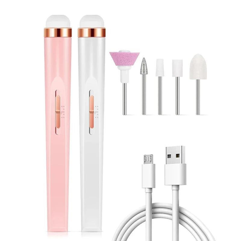 Nail Salon Kit, Electric 5-in-1 Professional Manicure Set with Built-in Light