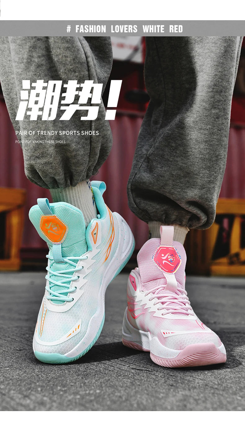 Men's Training Basketball Shoes Anti Slip Durable Cushion Lightweight Breathable Sneakers Outdoor Indoor Athletic Sport Shoes