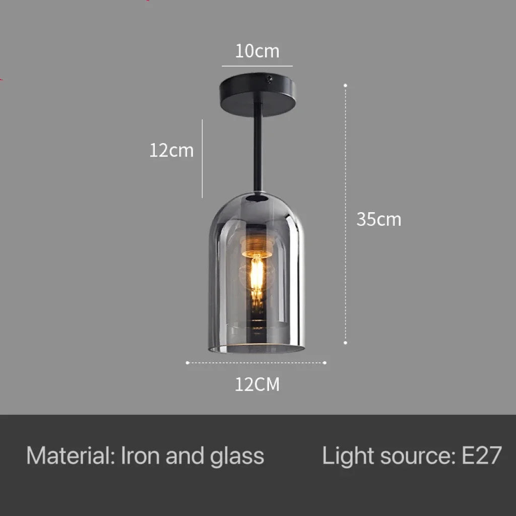 Nordic Modern Glass Ceiling Lamp Bedroom Bedside Restaurant Kitchen Bar Island  Hanging Led Chandelier Lights Indoor Lighting