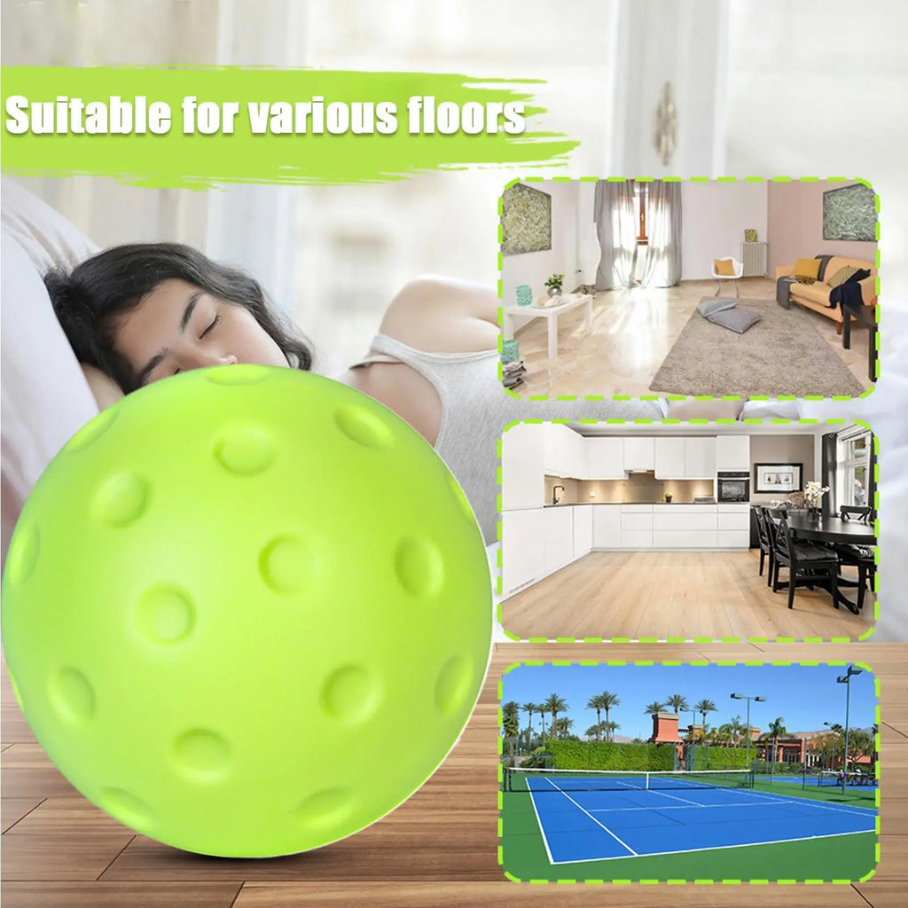 Low-noise Pickleball Soft PU Foam Silent Pickleball Noise-free Practice Ball Pickleball Training Silent Ball for Indoor Noiseles