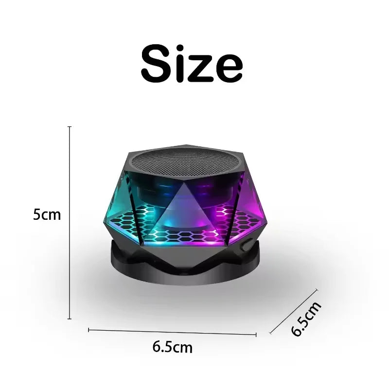 Portable Bluetooth Speakers 5W for Mobile Phone  Multifunctional RGB Led Light Tws Stereo Magnetic Portable Wireless Speaker