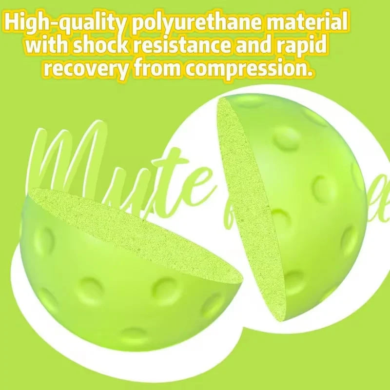 1PC Silent Pickleball Indoor Entertainment Silent Practice Ball PU Foam High Bounce Resistance Not Disturbing People