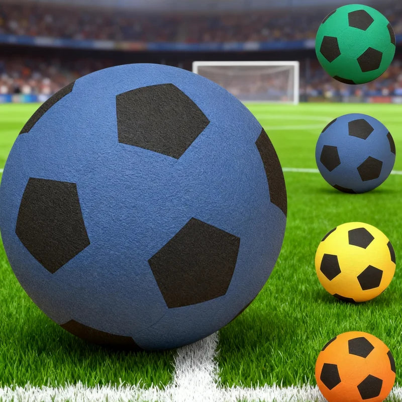 1 Piece Comes in Two Colors to Choose From, High-Elastic Indoor Silent Football and Basketball Ultra-Quiet Pu Foam Practice Ball. Comes with a Net Bag, Suitable for Home Use and Gentle Training, Skill Development, with a Velv