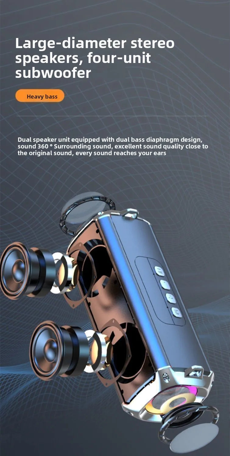 Bluetooth Audio Dual Speakers Diaphragm Bluetooth Small Speakers Loud Volume Subwoofers Plug-in Cards Wireless Speakers