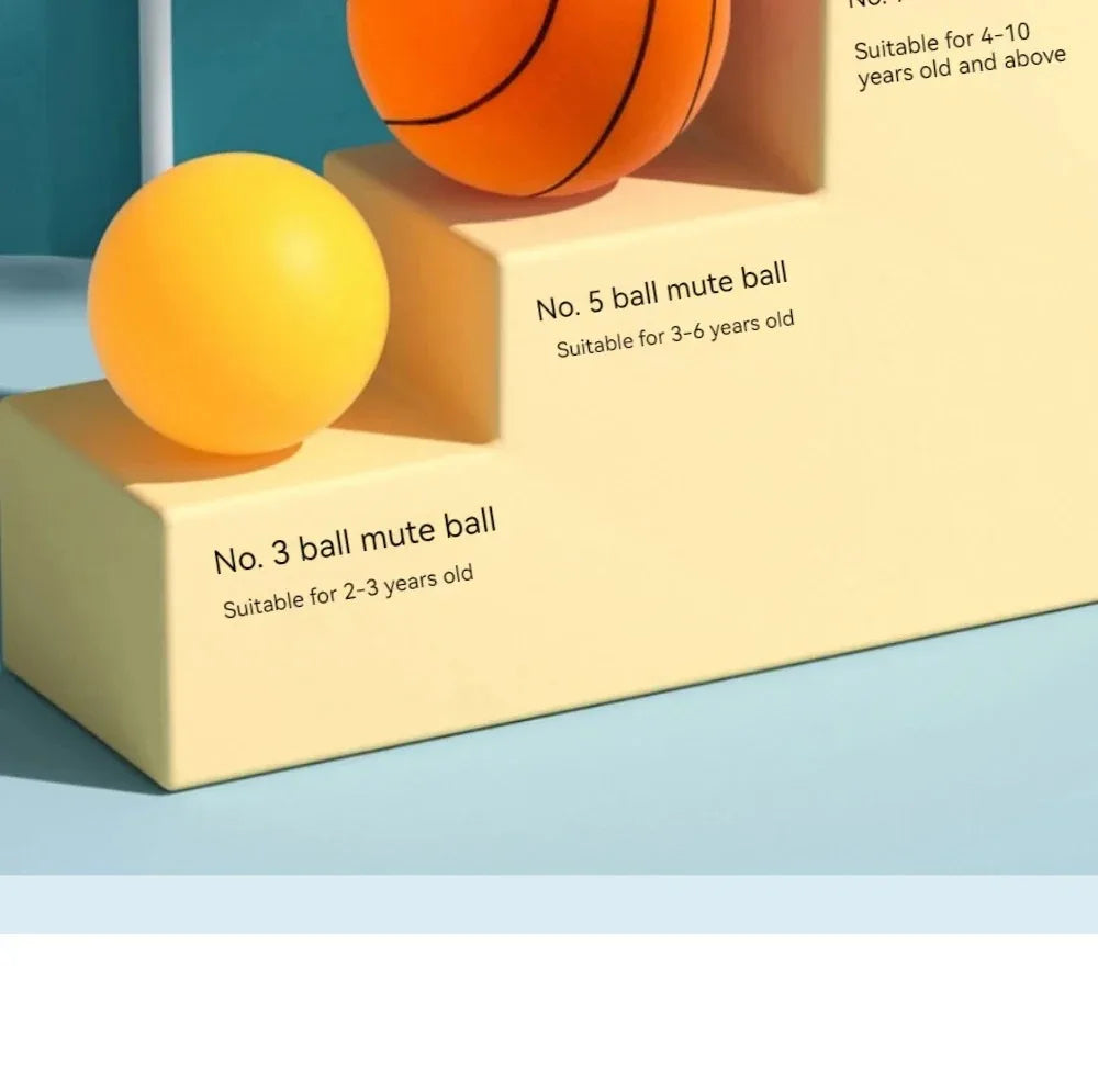 PU Foam Basketball Kids Indoor Silent Basketball Bouncing Mute No Noise Ball Bounce Squeezable Mute Bouncing Sports Basketball