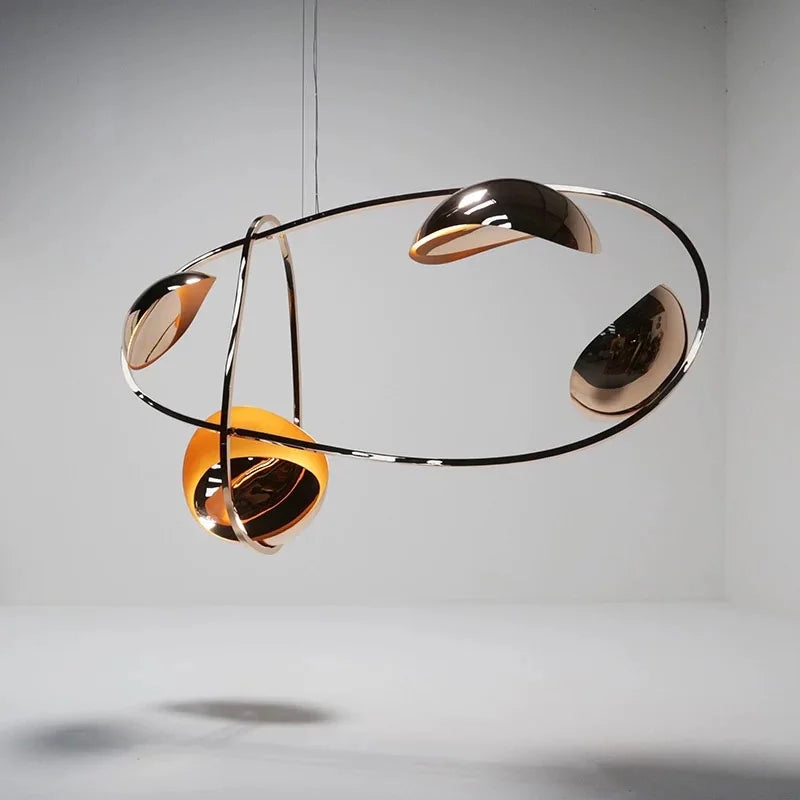 Modern LED home interior lighting ceiling chandelier, metal lustre, dimmable, suitable for living room lighting