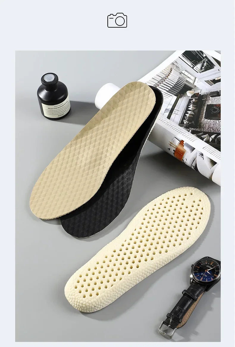 1Pair Memory Foam Insoles for Basketball Sports Shoes Shock Absorption Non-Slip Soft Shoe Sole Comfortable Foot Support