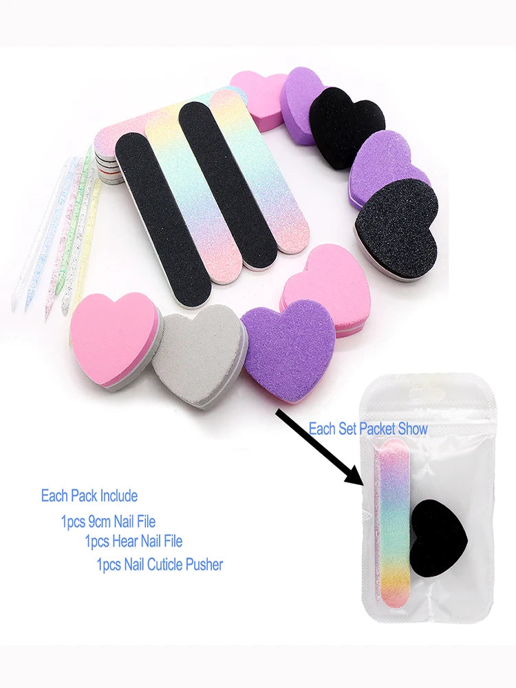 5/10 Sets Care Manicure Set MINI Heat Nail File Set Professional Nail Clipper Kit 3pcs each Pack Nail cuticle clipper Kits