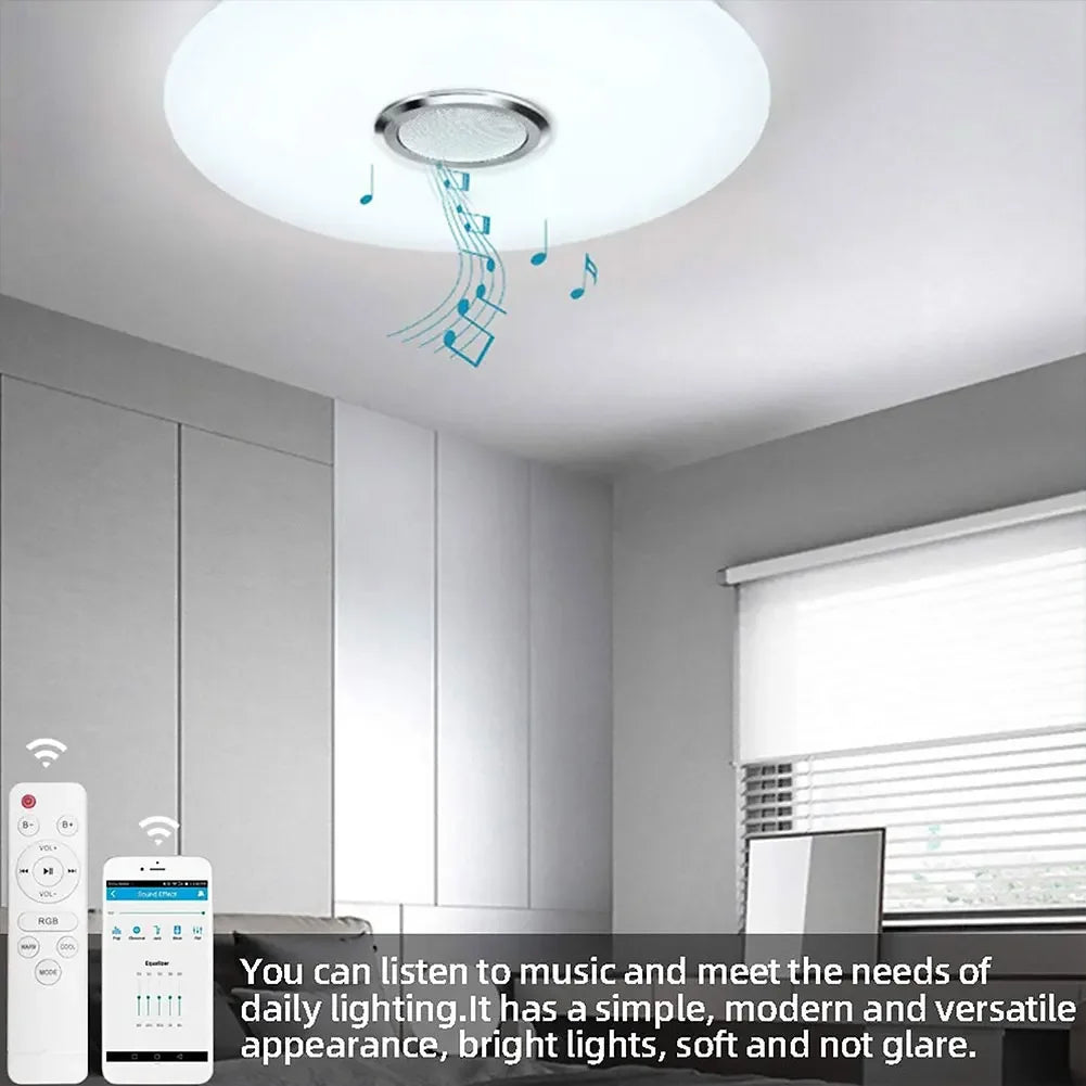 Smart Ceiling Lights Round Modern Ceiling Lamps RGB Dimming Home Lighting APP Bluetooth Music Light With Remote Control For Home