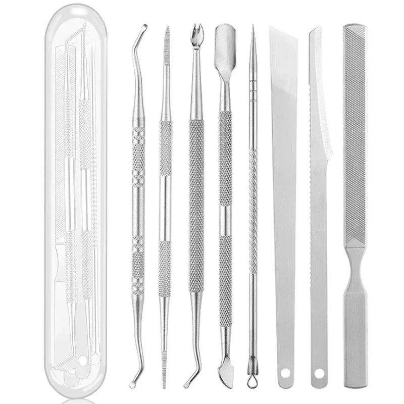 Foot Care Kit Callus Remover File Dead Skin Shaver Cuticle Pusher Pedicure Tools for Hard Tough Skin Beauty Health
