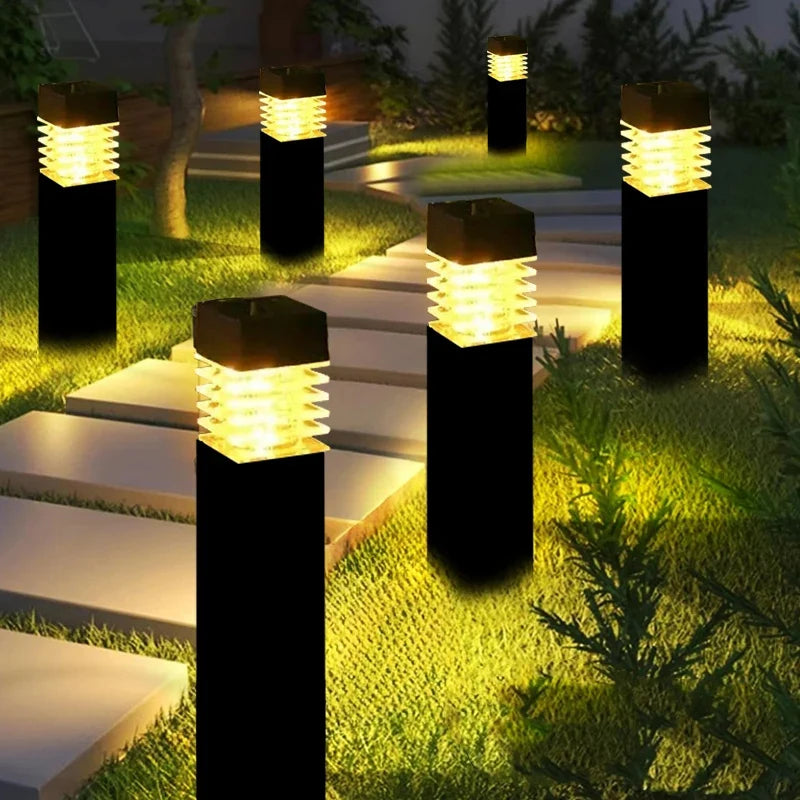 Solar LED Pathway Lights Outdoor Waterproof Garden Decor Lamp For Patio Lawn Balcony Walkway Solar Lantern