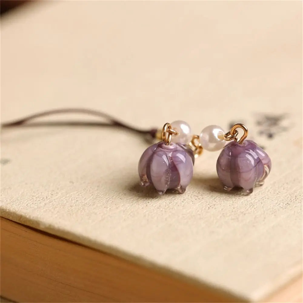 Strap Phone Accessories Jewelry Accessories Mobile Phone Keychain Anti-lost Lanyard Phone Strap Orchid Flower Phone Chains