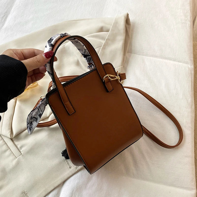 2024 Brand Beauty Glasses Handbags for Women High Quality PU Shoulder Bag Cute Scarf Purses and Crossbody Bag