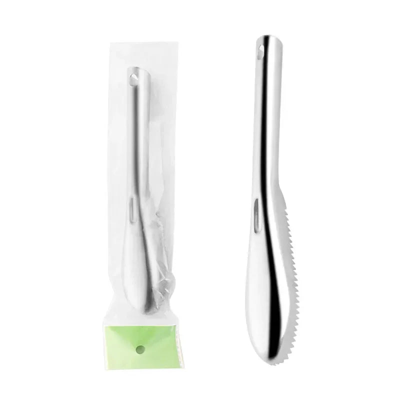 Stainless Steel Fish Cleaning Knife Skinner Fish Skin Scraper Scales Fishing Cleaning Kitchen Cooking Kitchen Gadget