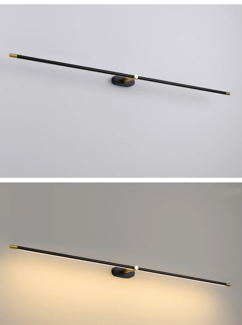 Modern Led Mirror lights lamp for mirror bathroom wall lamp sconce Length680/980mm White/Black/Gold Color Finished