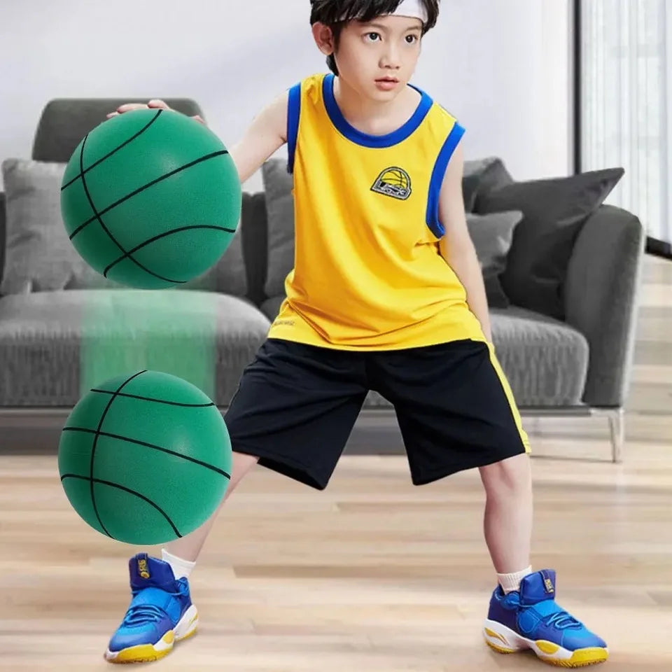 Kids Silent Basketball Quiet High Density Soft PU Foam Squeezable Ball Indoor Mute Bouncing Basketball for Children Sports Toys