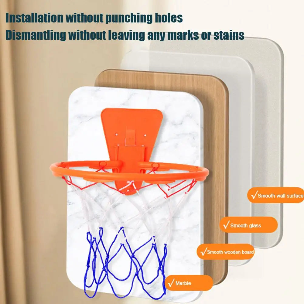 Professional Indoor Silent Basketball Rim Wall Hoop Set - Versatile Home Wall-Mounted Basketball Frame Daily Skill Training