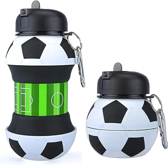Soft Water Bottle Silicon Sports Bottle for Water Basketball Soccer Ball  BPA free for Kids Gift Father's Holiday Free Shipping