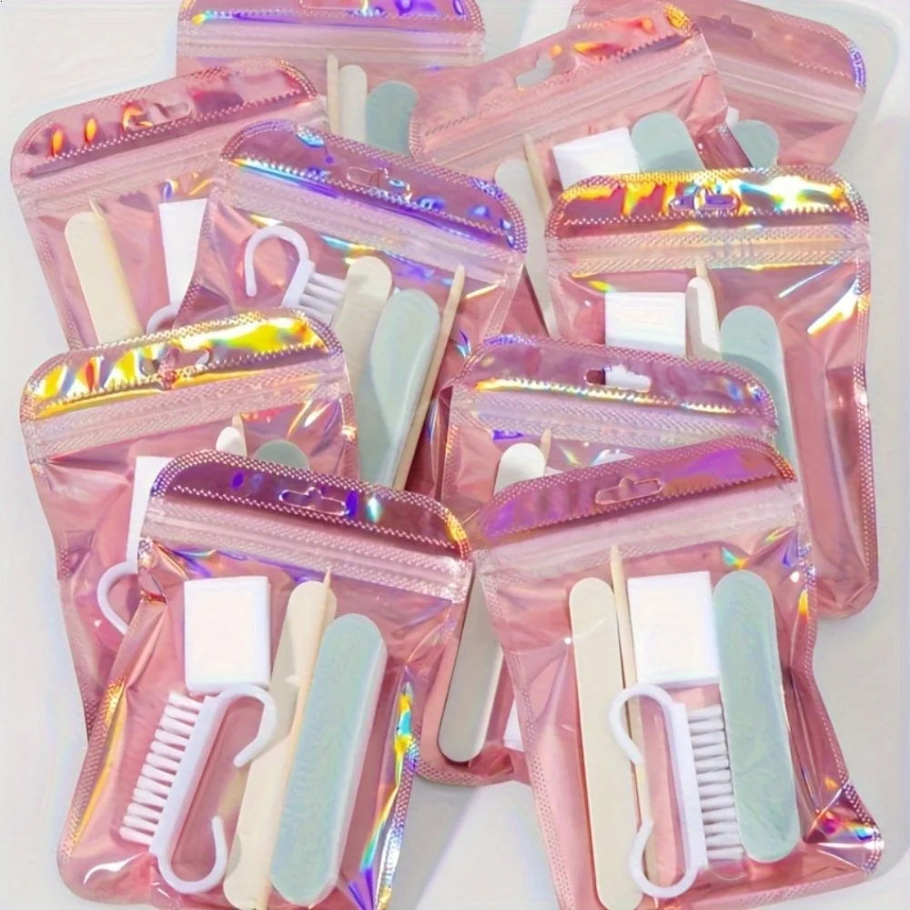 15PCS(3packs ) Disposable Nail Art Tools - Portable Sealed Foot Care Kit with Mini Nail Fil Travel-Friendly for Home, Salon