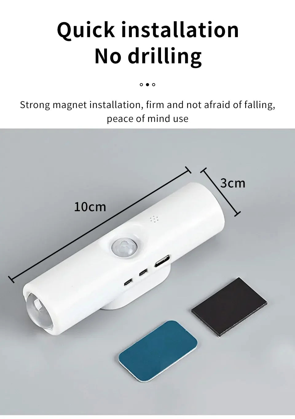Motion Sensor Night Light 7 Color Change LED Wireless Wall Lamp Magnetic Rechargeable Spotlight for Bathroom Bedroom Living Room