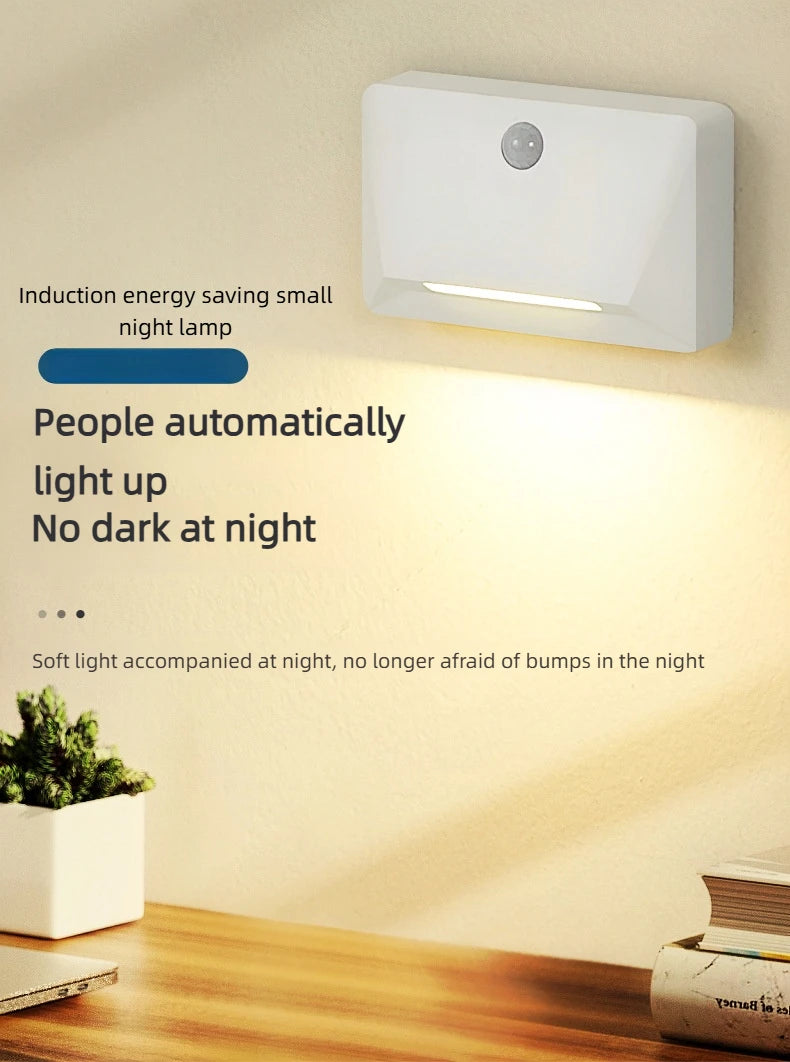 Smart Motion Sensor LED Wall Light - 2200mAh USB-C Fast Charge, 3 Adjustable Brightness, Multi-Device Link for Indoor/Outdoor Security Lighting