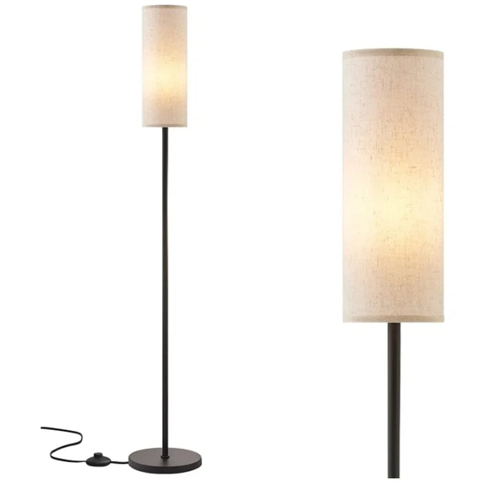 Smart LED Floor Lamp, Dimmable Standing Lamp for Living Room, Bedroom, Gaming ,LED Bulb with Lampshade, Modern Tall Lamp (White)