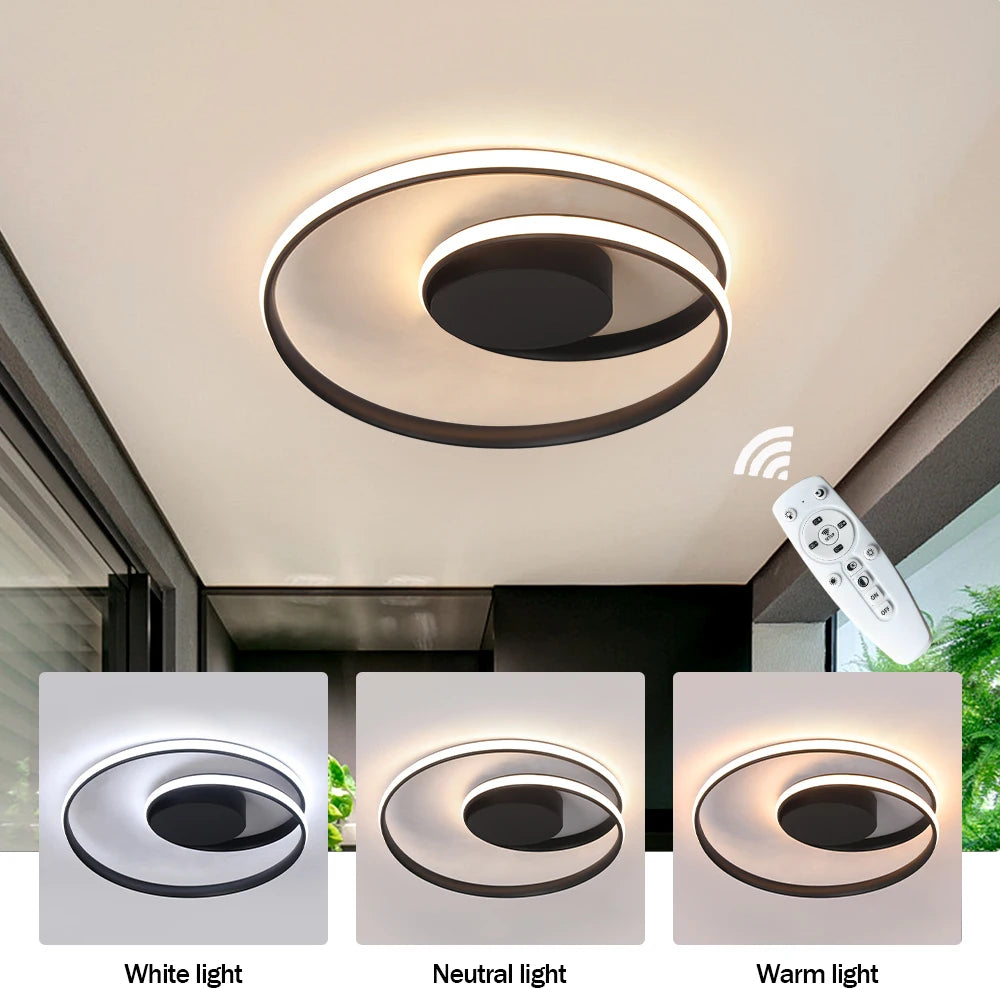Modern Ceiling Light LED Chandelier Lamp Luminaire Living Dining Room Lighting Acrylic Surface Mounted Home Decor Indoor Fixture