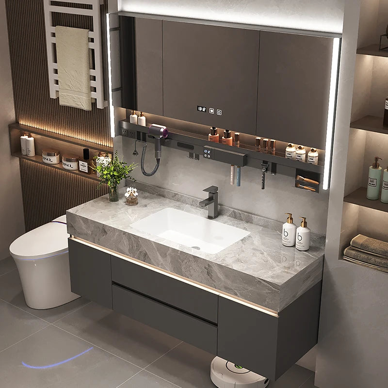 Simple Luxury Bathroom Cabinets Washbasin Vintage Toilet Drawer Bathroom Cabinets Storage Mirrors Mobili Per La Casa Furniture