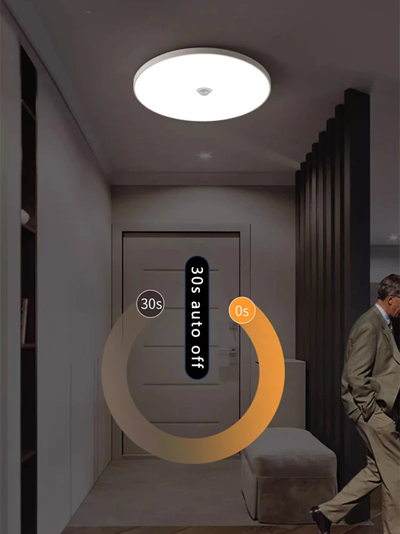 Induction Light LED Ceiling Light Human Infrared Induction Home Garage Attic Door Front Corridor Staircase Warehouse Light