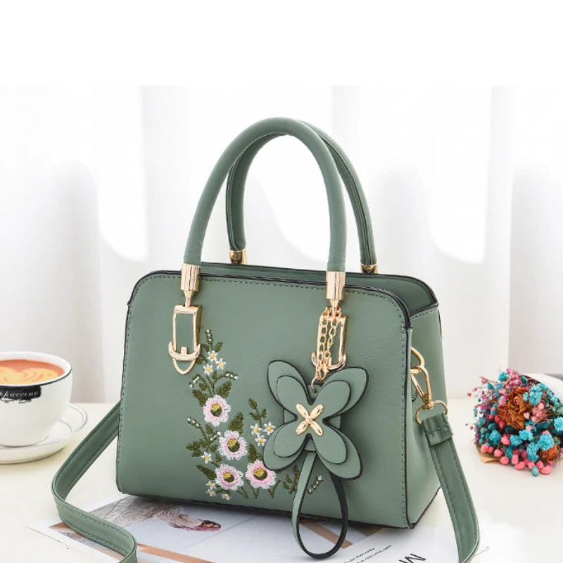 High Beauty Value Fashion Embroidery Embroidered Handbag New Single Shoulder Shoulder Bag