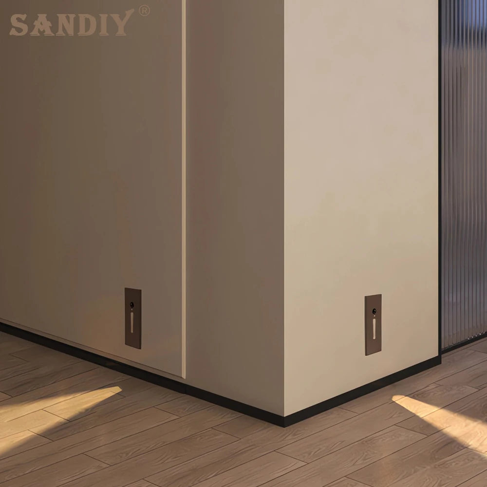 SANDIY Smart Light Intelligent Sensor Lamp Wall Embedded Led for House Step&Stair Foyer Balcony Home Ladder Lighting with Box 3W