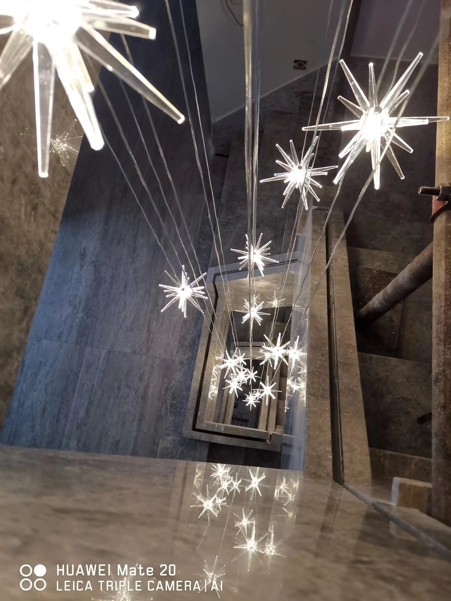 Lustre Attic Kitchen Hotel Led Ceiling Chandelier for Dining Decor Living Room Lamps Modern Meteor Shower Indoor Pendant Light
