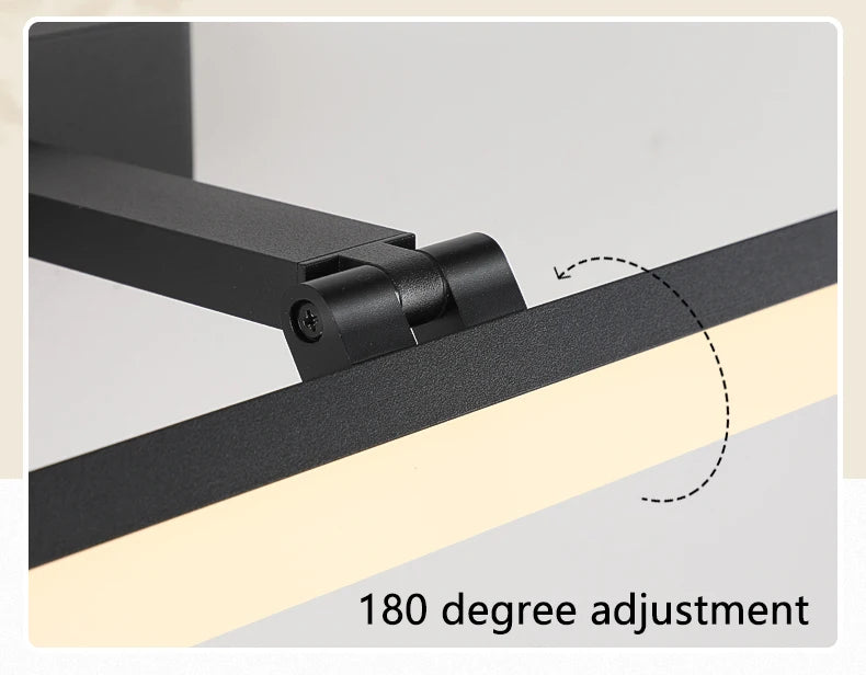 Modern Mirror Vanity Lamp Bathroom Wall Light 40cm/50cm/60cm/70cm/80cm/90cm LED Cloakroom Mirror Lights Gold Silver Black 220V