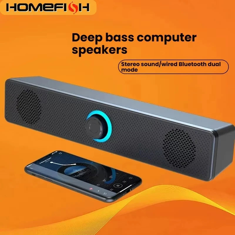 Bluetooth 4D Surround Speaker Home Theater Sound System Computer Soundbar For TV Subwoofer Wired Stereo Strong Bass