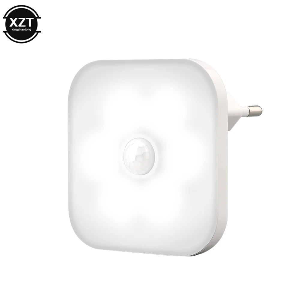 New Motion Sensor Night Light Smart LED Night Lamp Wall lights for home Aisle WC Bedside Lamp For Hallway Pathway US EU Plug