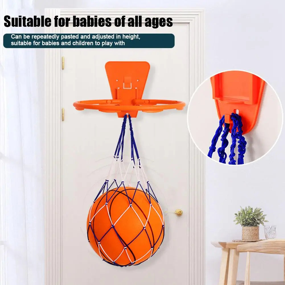 Professional Indoor Silent Basketball Rim Wall Hoop Set - Versatile Home Wall-Mounted Basketball Frame Daily Skill Training