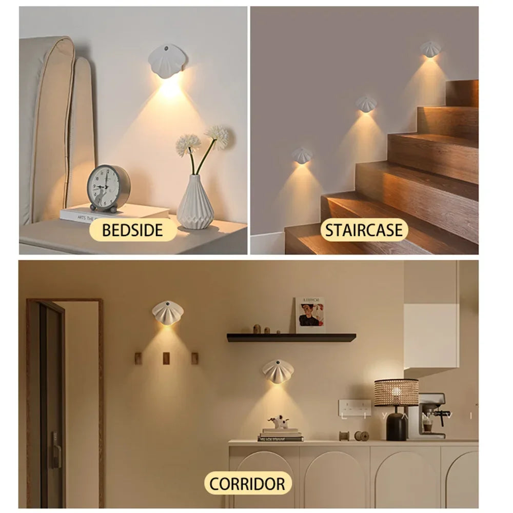 Motion Sensor Light Night Light USB Type-C Rechargeable For Kitchen Bedroom Mural Living Room Interior Lighting Decor Wall Lamps