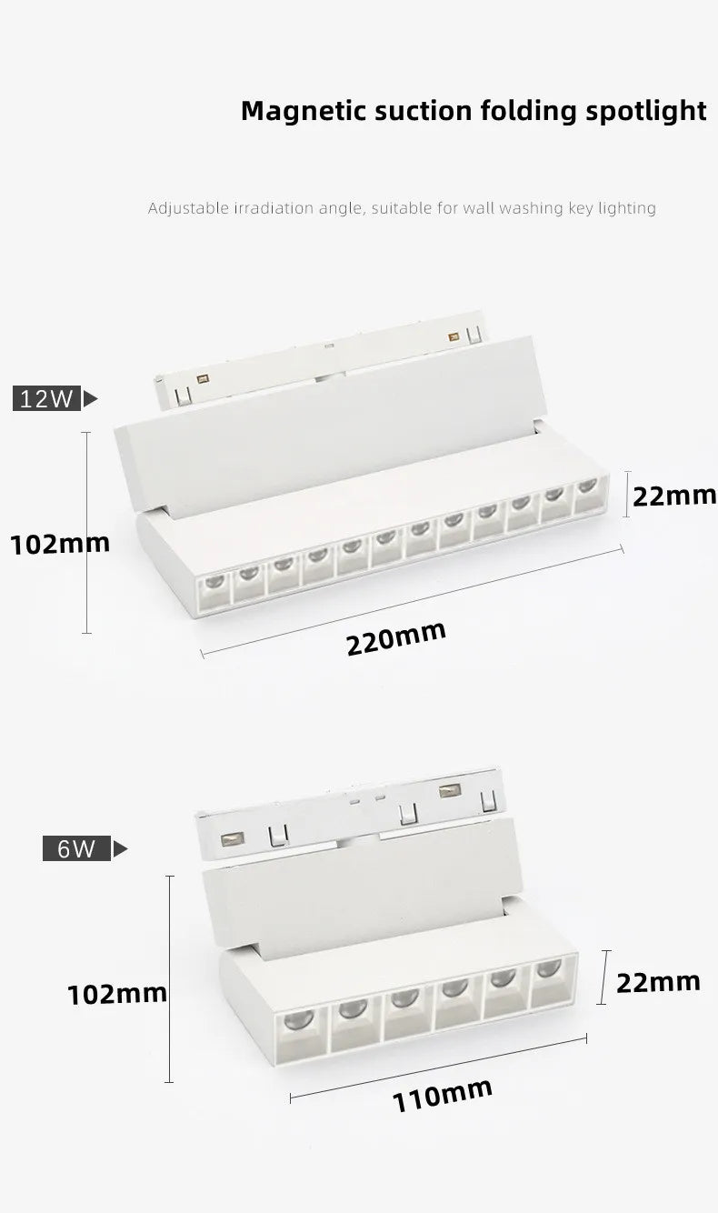 New White Tuya Smart LED Track Light Embedded Masterless Lighting lamp Living Room Light Voice Control Magnetic Track Light