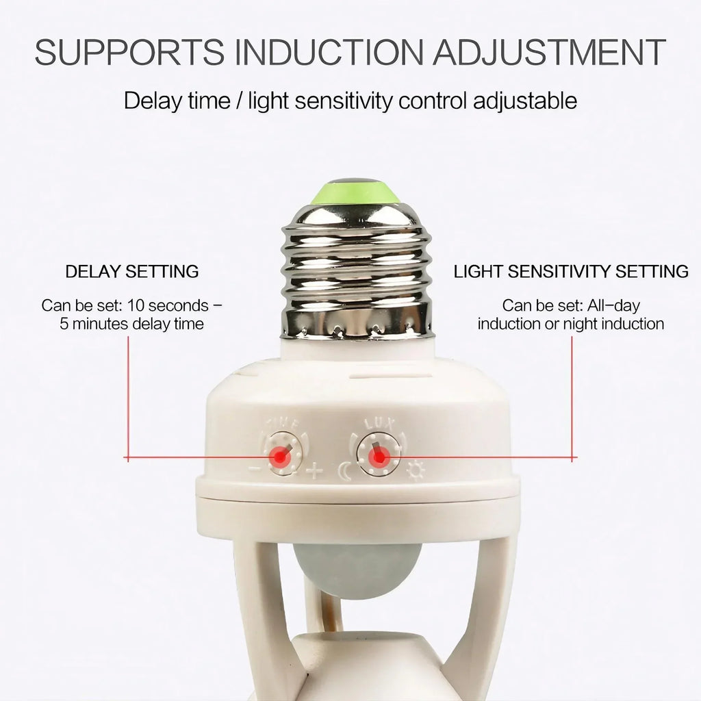Smart E27 LED Bulb Infrared Motion Sensor Energy Efficient Adjustable Sensitivity for Home Lighting