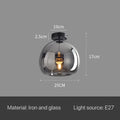 Nordic Modern Glass Ceiling Lamp Bedroom Bedside Restaurant Kitchen Bar Island  Hanging Led Chandelier Lights Indoor Lighting