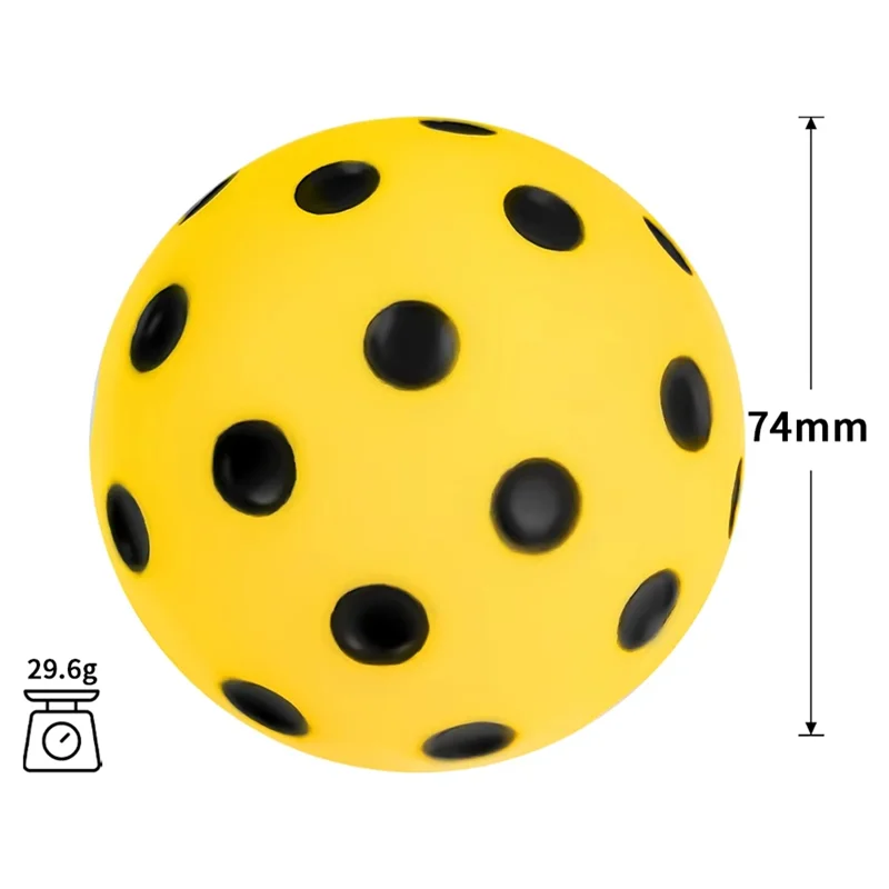Y67A-Silent Pickleball Balls Quiet Foam Practice Balls With Exact Real Ball Bounce Soft PU Material For Indoor/Outdoor