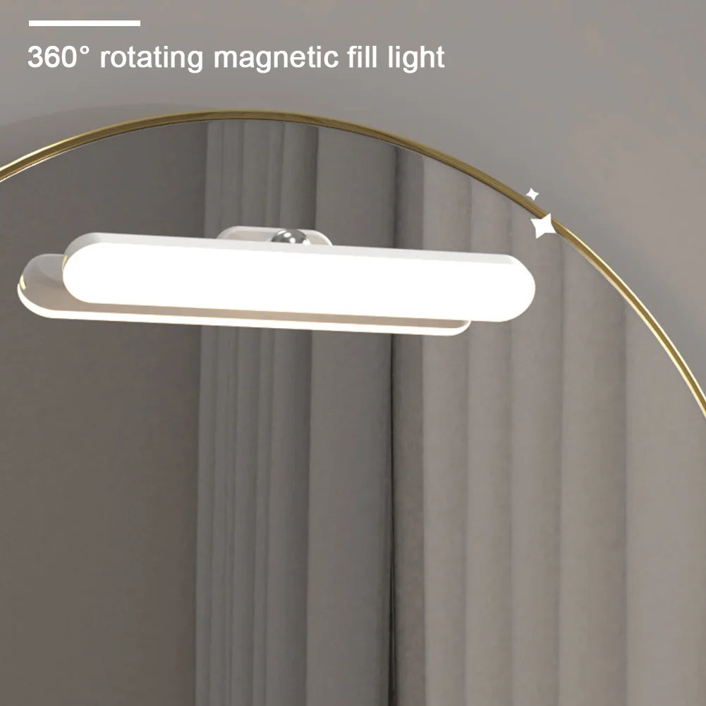 Wireless Mirror Vanity Lights Battery Operated LED Eye Protection Light Adjustable Color Brightness & Angle for Home Bathroom