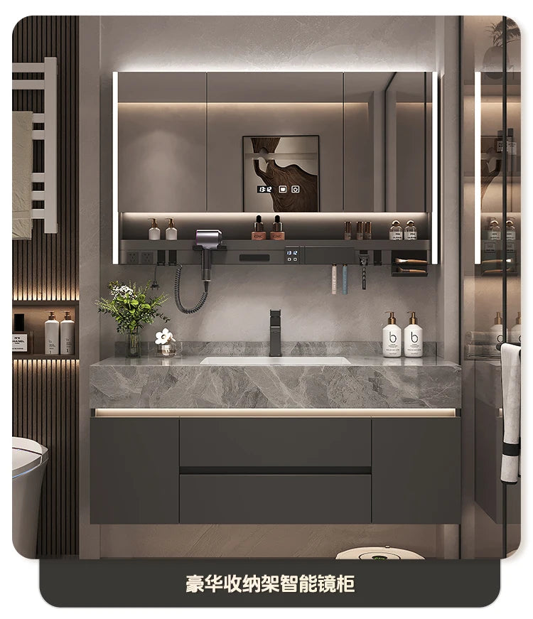 Simple Luxury Bathroom Cabinets Washbasin Vintage Toilet Drawer Bathroom Cabinets Storage Mirrors Mobili Per La Casa Furniture