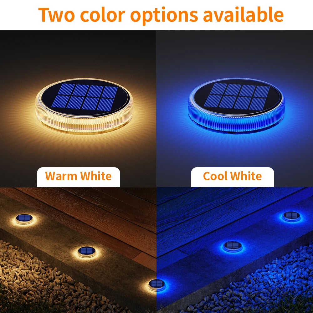 Solar Deck Lights Driveway Light Solar Powered Dock LED Outdoor Waterproof IP68 For Step Sidewalk Stair Garden