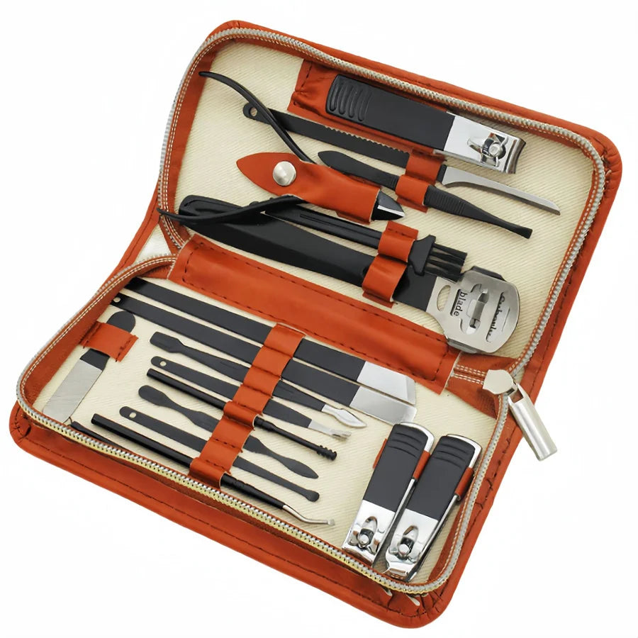Stainless Steel Nail Care Kit Manicure Set Professional Pedicure Kit Nail Kit  for Women And Men Travel Case Kits Gifts